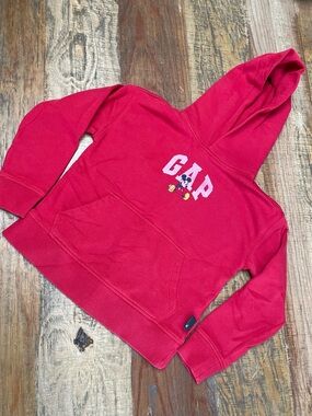 Gap X Disney women’s Medium Mickey Mouse Logo Hoodie red